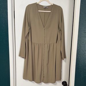 ASOS Olive Long Sleeve Dress